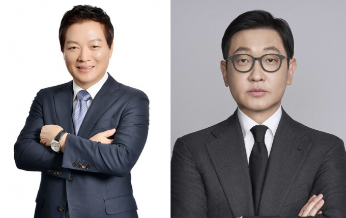 사장으로 승진한 박주형 신세계백화점 대표(왼쪽)와 문성욱 시그나이트 대표. /사진=신세계그룹