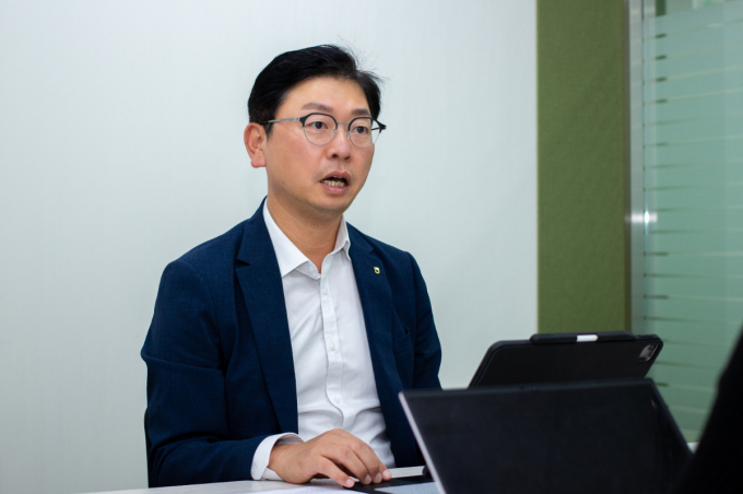 김승철 NH아문디자산운용 ETF투자본부장과 ETF 트렌드에 대해 인터뷰를 진행했다. 사진은 김 본부장. /사진=NH아문디자산운용