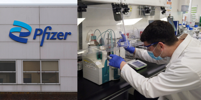 아일랜드 뉴브리지에 위치한 화이자(Pfizer) 생산공장. 화이자는 아일랜드에 진출한 대표적인 제약·바이오 기업으로 영향력을 굳혔다. /사진=로이터