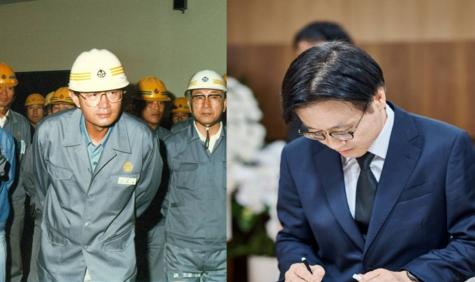 고 최창걸 고려아연 명예회장(왼쪽), 김정관 산업통상부 장관(오른쪽)/사진=고려아연,산업통상부 제공