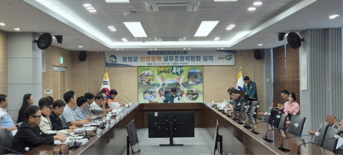 봉화군이 축제·행사 안전관리계획 심의를 위한 '봉화군 안전정책조정실무위원회'가 진행 중인 모습./사진제공=경북 봉화군