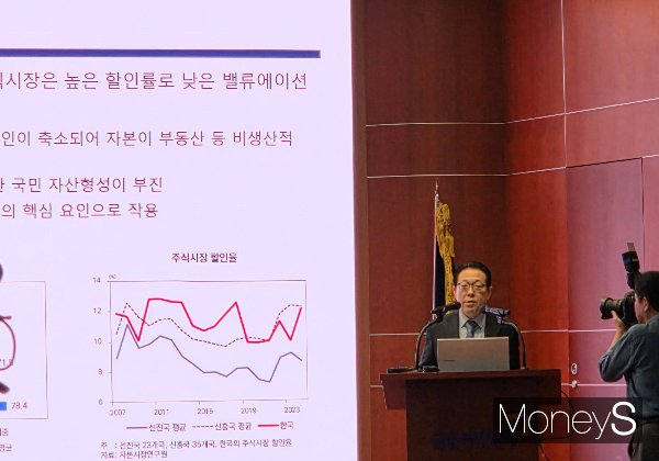 박 원장이 혁신기업의 성장 단계별 자금조달 지원 방안을 제시했다. 사진은 주제 발표를 맡은 박용린 자본시장연구원 부원장. /사진=곽우진 기자