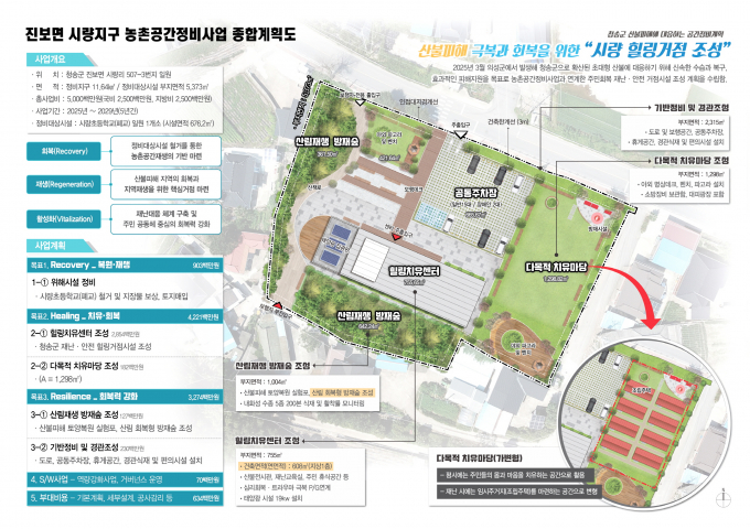 청송군 진보면 시량지구 농촌공간정비사업 종합계획도./사진제공=경북 청송군