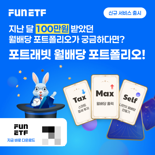삼성자산운용이 ETF 및 펀드 플랫폼인 FunETF 내 월배당 포트폴리오 서비스 '포트래빗'을 모바일로 새로 출시한다. /사진=삼성자산운용