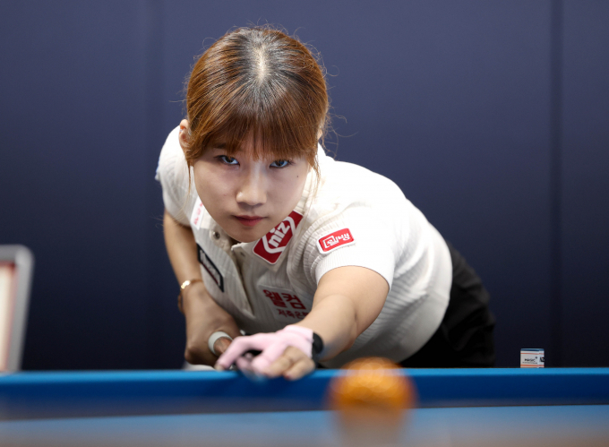 5차 투어 당시 PPQ라운드를 통과하지 못했던 용현지가 PQ라운드 진출에 성공했다. LPBA PPQ라운드에 나선 20대 선수들이 대거 상위 라운드로 진출했다. 사진은 웰컴저축은행에서 활약 중인 용현지. /사진=프로당구협회(PBA) 제공