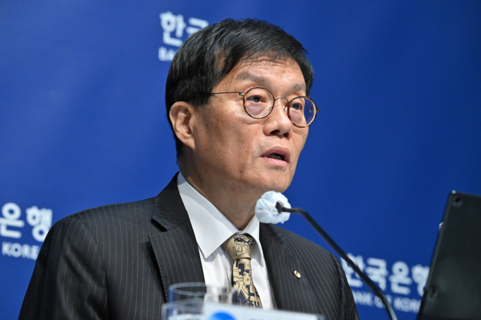 이창용 한국은행 총재가 23일 서울 중구 한국은행에서 열린 금융통화위원회 금리 결정에 대한 기자간담회에서 발언하고 있다./사진=뉴시스