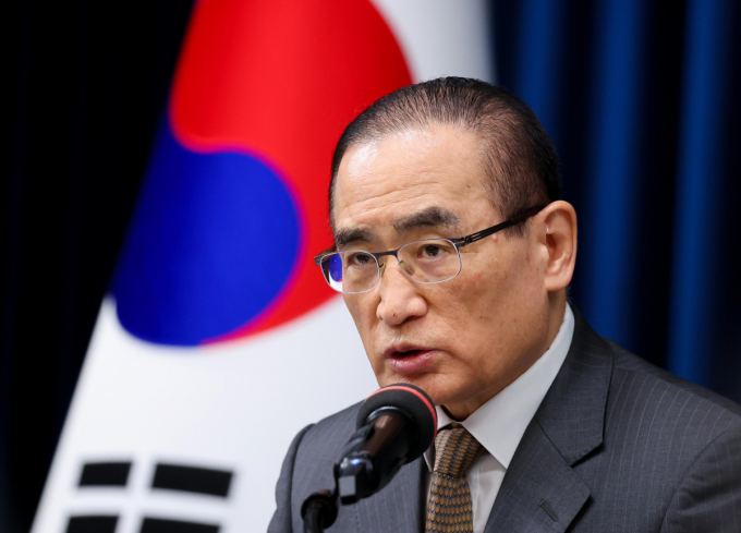 위성락 대통령실 국가안보실장이 26일 경주 APEC 정상회의에서 '조인트 팩트시트' 발표 가능성을 열어두면서 노력하겠다고 밝혔다. 사진은 위성락 국가안보실장이 지난 24일 서울 용산 대통령실 청사에서 ASEAN 순방 및 APEC 정상회의 일정 관련 브리핑하는 모습. /사진=뉴시스