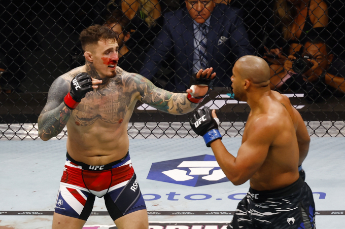 (왼쪽부터) UFC 헤비급 챔피언 톰 아스피날(영국)과 도전자 시릴 간(프랑스) /사진=로이터