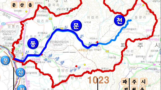 파주시 동문천 위치도. /사진제공=경기도 