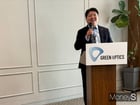 방산·반도체 관련주로 주목받는 초정밀 광학 시스템 기업 그린광학이 코스닥 상장 막바지까지 가치 설득에 주력한다. 사진은 기업설명회에 나선 조현일 그린광학 대표./사진=안효건 기자