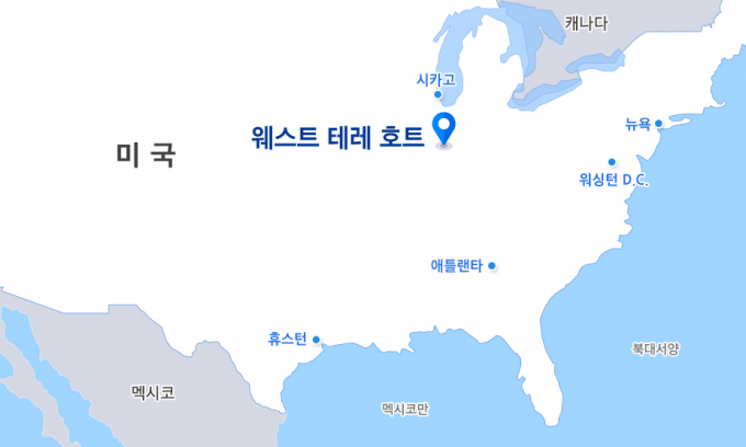 삼성E&A가 창사 이래 저탄소 암모니아 플랜트를 미국에서 첫 수주했다. 사진은 미국 와바시 저탄소 암모니아 플랜트 위치도. /사진=삼성E&A