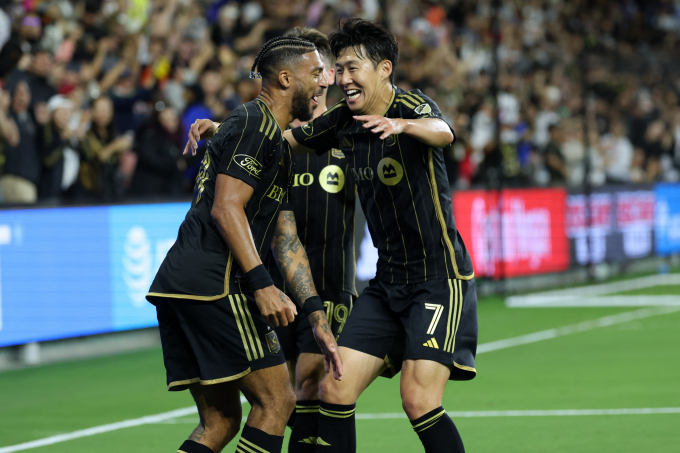 LA FC 손흥민이 감각적인 패스로 결승골에 기점이 됐다. 사진은 LA에서 활약 중인 손흥민(오른쪽). /사진=로이터