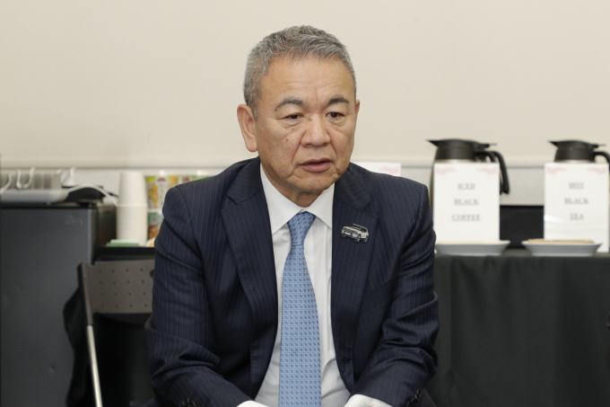 시메기 토시유키 현대차일본법인 법인장은 일본에 수소전기차가 보급되기 위해선 가격, 규제 등이 해결되야 한다고 말했다. 사진은 시메기 법인장의 모습. /사진=한국자동차기자협회