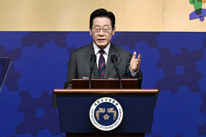 이재명 대통령은 경주 APEC(아시아태평양경제협력체) 정상회의 개회사에서 협력과 연대를 강조했다. 사진은 이 대통령이 지난 29일 경북 경주예술의전당에서 열린 아시아태평양경제협력체(APEC) CEO 써밋에서 특별연설 한 모습. /사진=뉴시스(공동취재) 