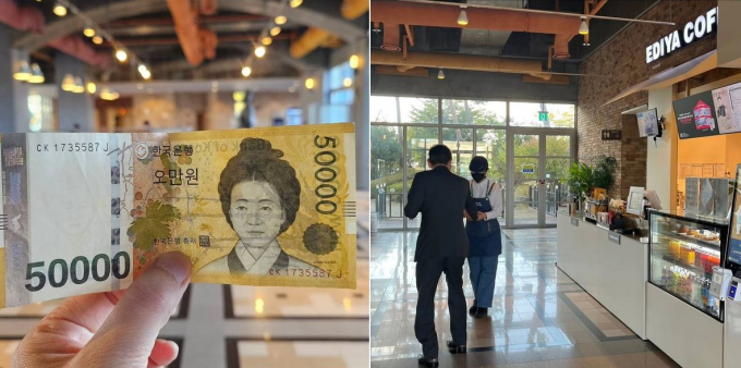 SNS에 공개된 이재용 회장 에피소드 사진 /사진=스레드 캡처