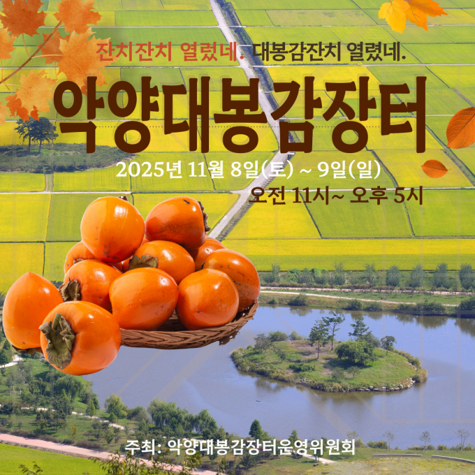 하동 악양 대봉감 장터 포스터. /사진제공=하동군
