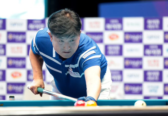 조재호와 강동궁, 이충복 등 국내 강호들이 PBA 64강에 진출했다. 사진은 하이원리조트에서 활약 중인 정수빈. /사진=프로당구협회(PBA) 제공