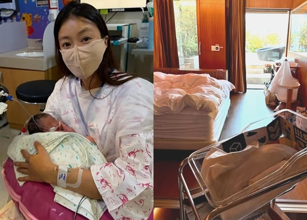 이혼 후 둘째를 출산한 이시영이 하루 300만원대 초호화 산후조리원을 이용해 화제다. 사진은 이시영과 그가 입성한 조리원 모습. /사진=이시영 인스타그램 캡처