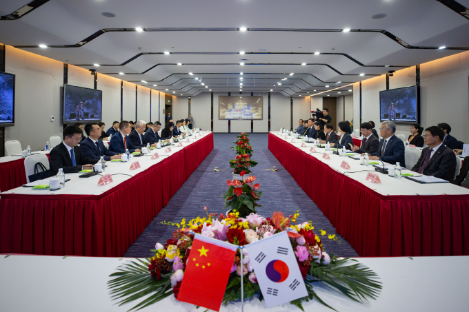 남양주시가 지난 6일 중국 쓰촨성 몐양시에서 공식 회의를 열고 있다. /사진제공=남양주시