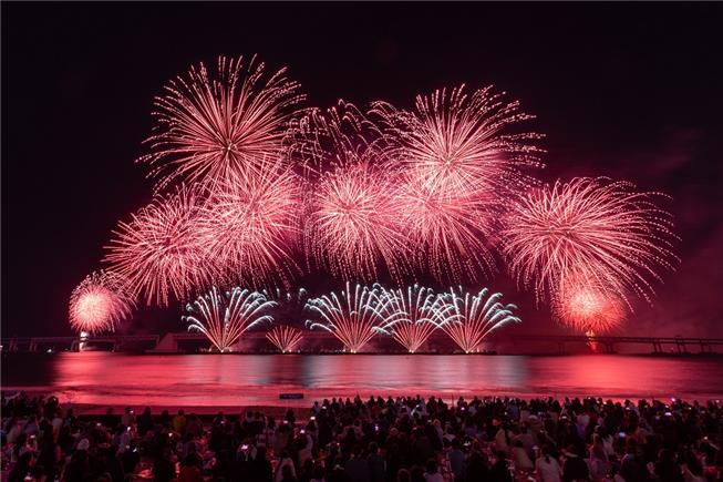 19회 부산불꽃축제 불꽃 모습/사진=부산시