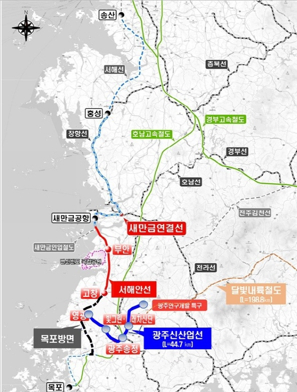 광주 신산업선 노선도./사진=광주시