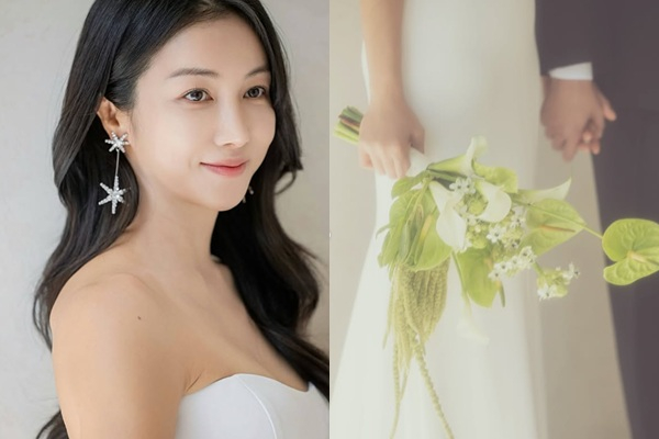배우 김옥빈이 결혼식을 앞두고 순백의 아름다움을 담은 웨딩 화보를 선보였다. /사진=김옥빈 인스타그램