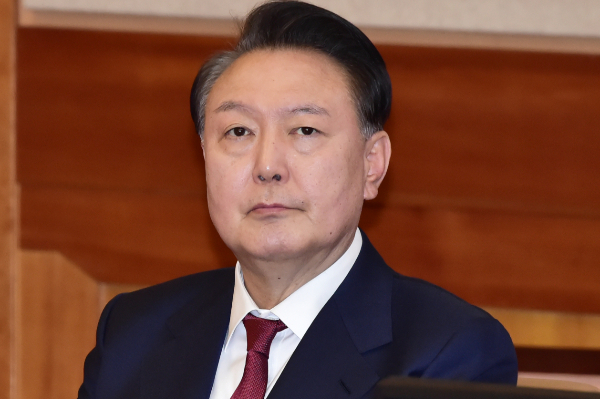 윤석열 전 대통령이 순직해병 특검팀 조사에 출석했다. 사진은 윤 전 대통령이 지난 1월23일 서울 종로구재동 헌법재판소 심판정에서 진행된 탄핵 심판 4차 변론에 출석한 모습. /사진=임한별 기자
