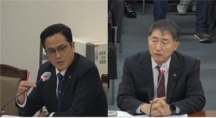 이승연 부산시의원(왼쪽)이 10일 행정사무감사에서 부산시 공무원을 상대로 질의를 하고 있다./사진=부산시의회
