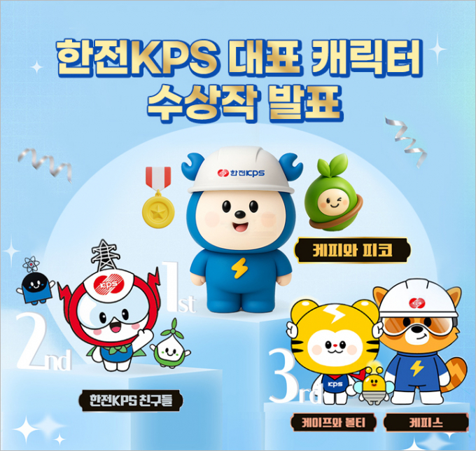 한전KPS 대국민 캐릭터 공모전에서 수상한 케피와 피코 등 수상작들/사진제공=한전KPS