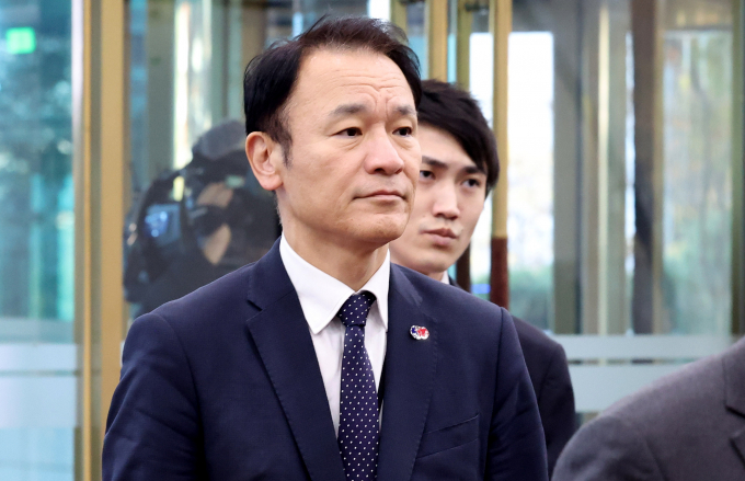 외교부가 일본 정부의 도쿄 내 독도 '영토주권전시관' 확장 개관과 관련해 항의의 뜻을 전했다. 사진은 일본 도쿄 영토주권전시관 추가 개관과 관련해 초치된 마츠오 히로타카 주한일본대사관 총괄공사가 14일 서울 종로구 정부서울청사 외교부 청사로 들어선 모습. /사진=뉴시스