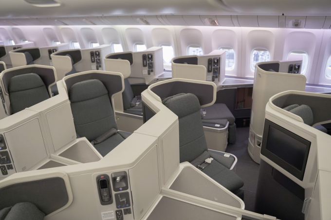 티웨이 B777-300ER 항공기의 비즈니스세이버석. /사진=티웨이항공