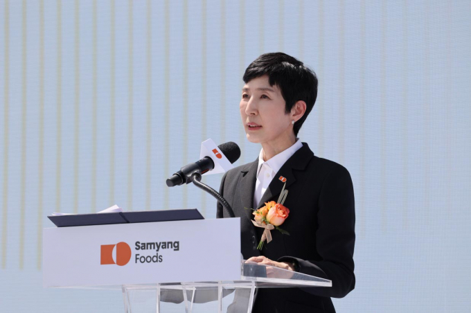 사진은 김정수 삼양식품 부회장이 올 6월 경남 삼양식품 밀양캠퍼스에서 열린 밀양 제2공장 준공식에서 발언하는 모습. /사진=삼양식품