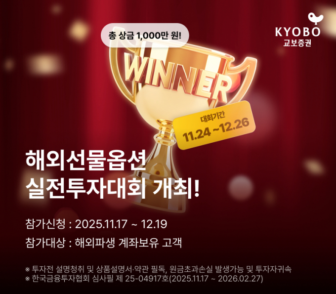 교보증권이 해외선물옵션 실전투자대회를 개최한다. /사진=교보증권