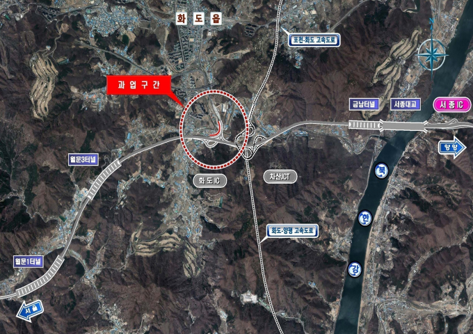 울방면 진입램프 확장 추진 위치도. /사진제공=남양주시