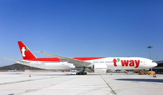 티웨이 B777-300ER 항공기. /사진=티웨이항공