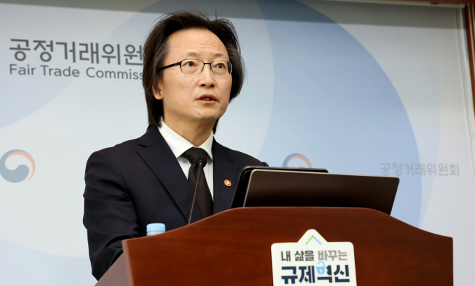 주병기 공정거래위원장이 지난 21일 세종시 정부세종청사에서 열린 출입기자단 간담회에서 공정위의 향후 계획을 설명하고 있는 모습. /사진=뉴스1