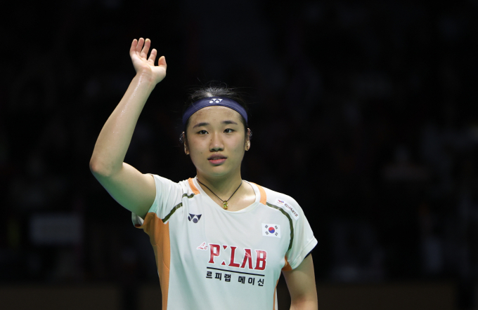 지난 9월 경기 수원실내체육관에서 열린 2025 세계배드민턴연맹(BWF) 월드 투어 슈퍼 500 코리아오픈 여자 단식 결승전 당시 안세영의 모습. /사진=뉴시스