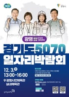 경기도 5070 일자리박람회 홍보 안내문. /사진제공=광명시