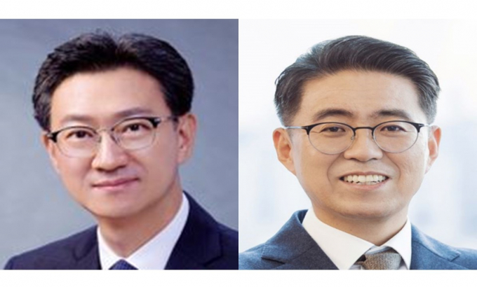 롯데지주가 26일 정기 임원인사를 단행하고 재무 전문가인 고정욱 사장(왼쪽)과 전략 전문가인 노준형 사장을 공동대표로 내정했다. /사진=롯데