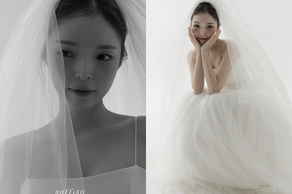 배우 박진주의 웨딩사진이 공개됐다. /사진=소피소 스튜디오 인스타그램