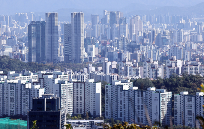 지난달 27일 서울 남산에서 바라본 아파트 단지 모습. /사진=뉴스1