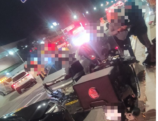 평내호평역 앞 사거리 교통사고 현장. /사진=뉴시스(경기북부소방재난본부)