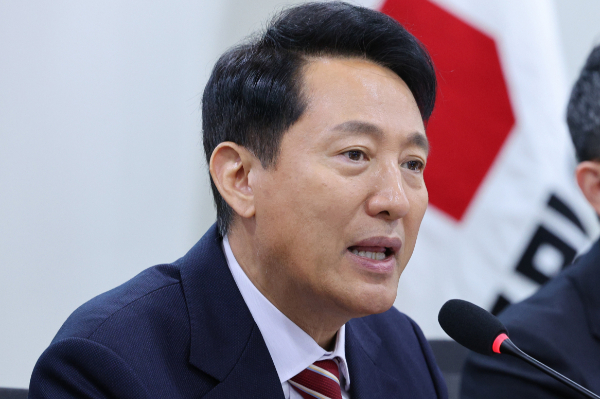 김건희 특검팀이 오세훈 서울시장을 불구속기소 했다. 사진은 지난달 27일 오 시장이 서울 여의도 국회 의원회관에서 열린 '서울 주택공급 절벽의 원인과 해법 - 민주당 시정 10년이 남긴 부동산 재앙, 어떻게 극복할 것인가' 토론회에서 인사말을 하고 있는 모습. /사진=뉴스1