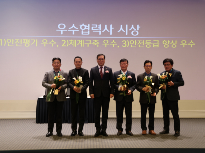 CJ대한통운 건설부문이 지난달 28일 서울 중구 CJ인재원에서 '안전일터 조성 협력사 공동선언식'을 개최했다. /사진=CJ대한통운 건설부문