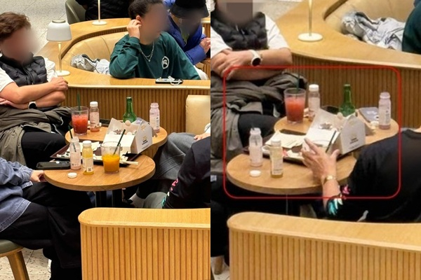  한 스타벅스 매장에서 치킨과 소주를 먹는 중국인들이 포착돼 누리꾼들의 비판이 이어지고 있다. 사진은 한 스타벅스 매장에서 소주 등을 먹는 중국인 추정 손님들의 모습. /사진=인스타그램 캡처