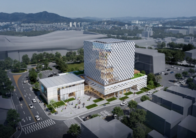2027년 준공을 목표로 추진되는 AI 기반 디지털문화콘텐츠 제작·실증공간 거점시설 조감도./사진제공=전주시