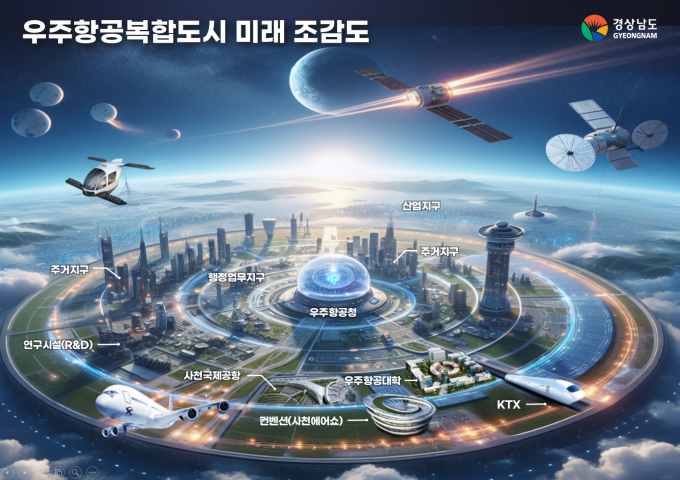우주항공복합도시 미래조감도./사진=사천시