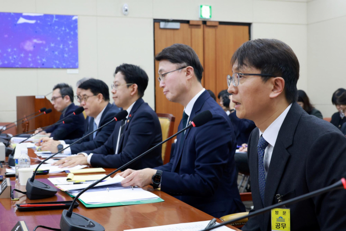 박대준 쿠팡 대표이사가 2일 서울 여의도 국회에서 열린 과학기술정보방송통신위원회의 쿠팡 개인정보 유출 사고 관련 현안질의에서 의원 질의에 답하고 있다. /사진=뉴시스 고승민 기자
