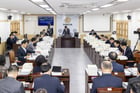 경북도의회 예산결산특별위원회가 2026년도 도교육청 예산안 종합심사 실시하고 있다./사진제공=경북도의회