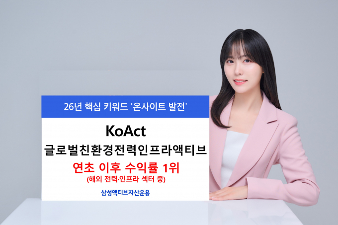 삼성액티브자산운용의 'KoAct 글로벌친환경전력인프라액티브' ETF가 연초 이후 56.1% 수익률을 기록했다. /사진=삼성액티브자산운용